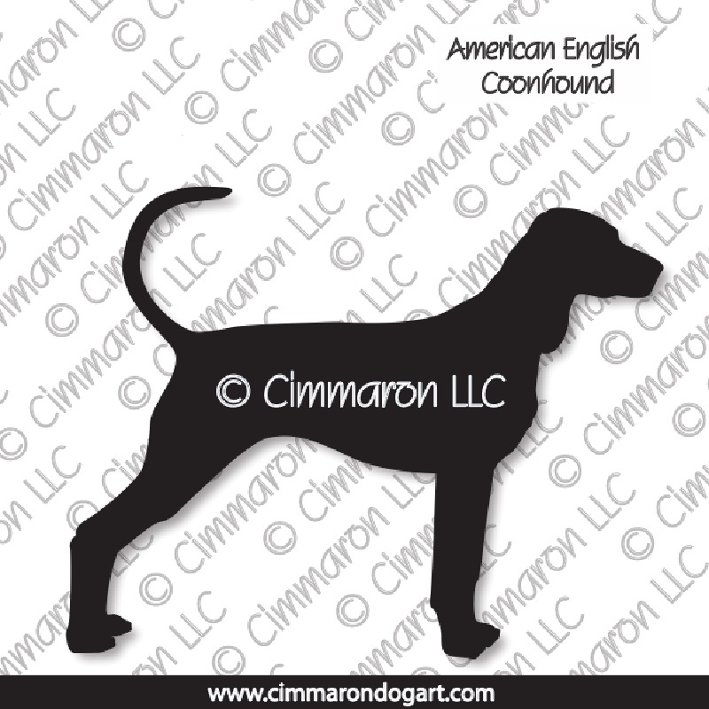 American English Coonhound Silhouette 001