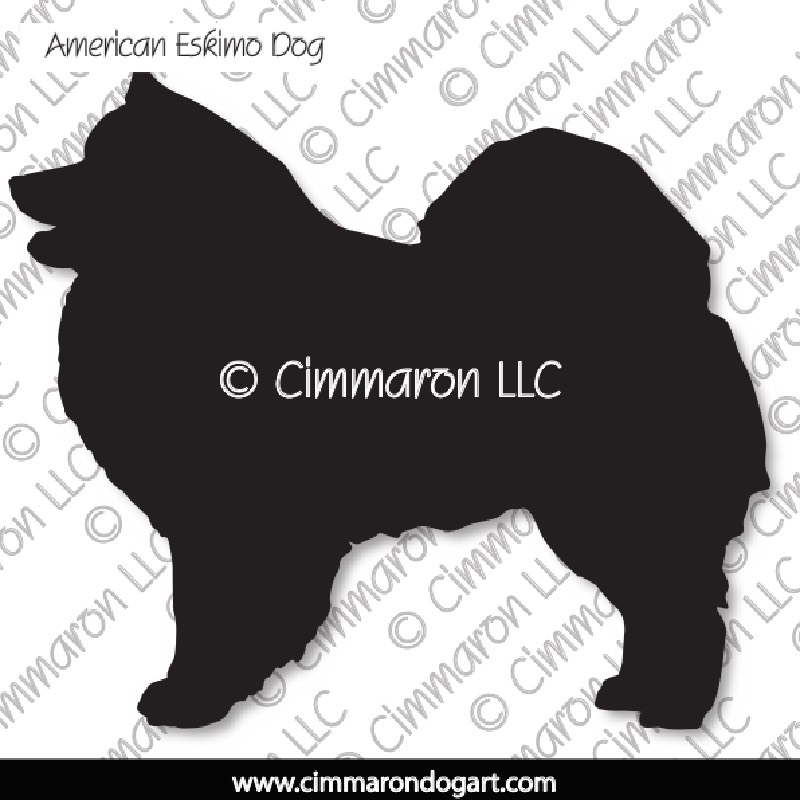 American Eskimo Dog Silhouette 001