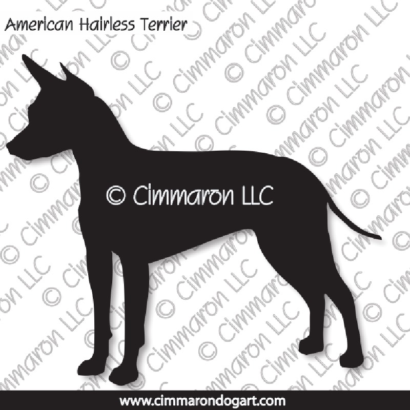 American Hairless Terrier Silhouette 001