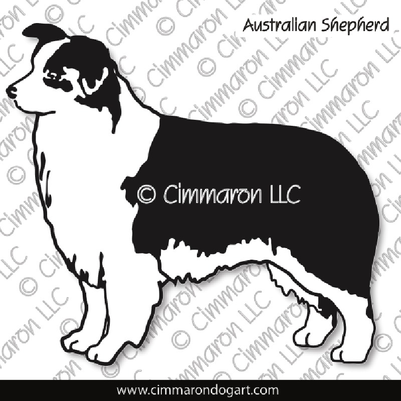 Australian Shepherd Line Art 003