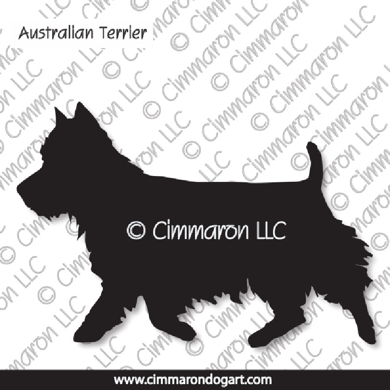 Australian Terrier Gaiting Silhouette 002