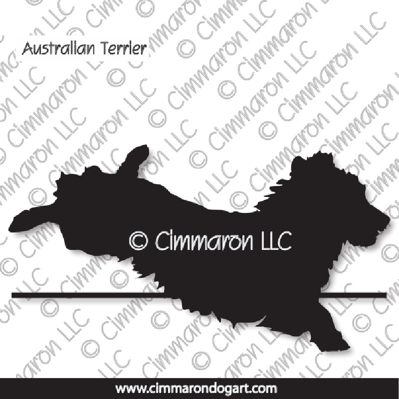 Australian Terrier Jumping Silhouette 004