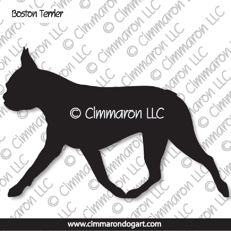Boston Terrier Gaiting Silhouette 004