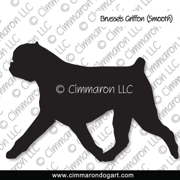 Brussels Griffon Smooth Gaiting Silhouette 006