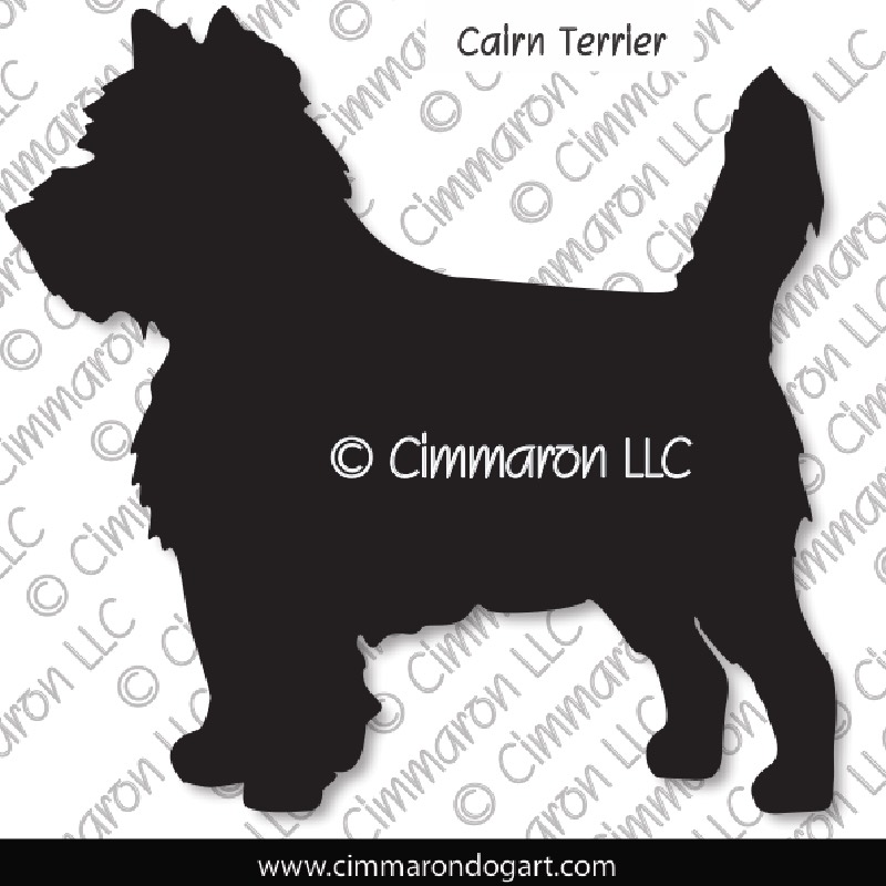 Cairn Terrier Standing Silhouette 002