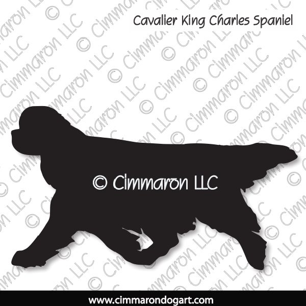 Cavalier King Charles Spaniel Gaiting Silhouette 002