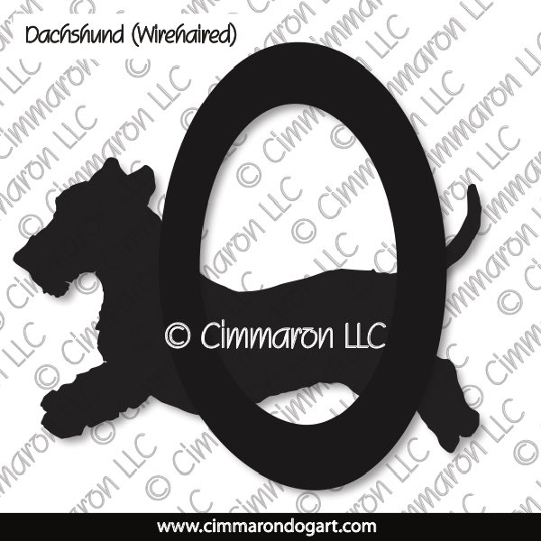 Dachshund Wirehaired Agility Silhouette 019