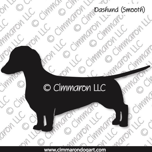 Dachshund Smooth Standing Silhouette 002