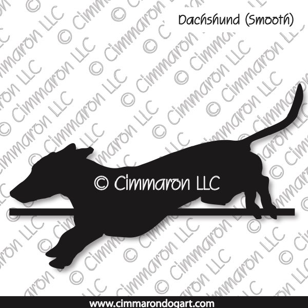 Dachshund Smooth Jumping Silhouette 005