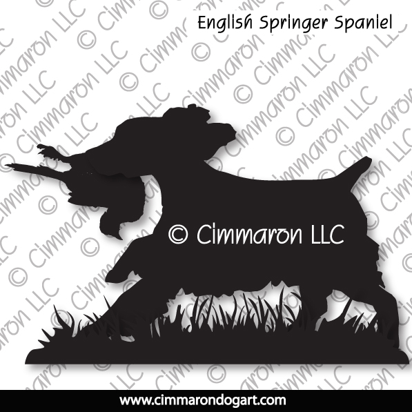 English Springer Spaniel Hunting Silhouette 010