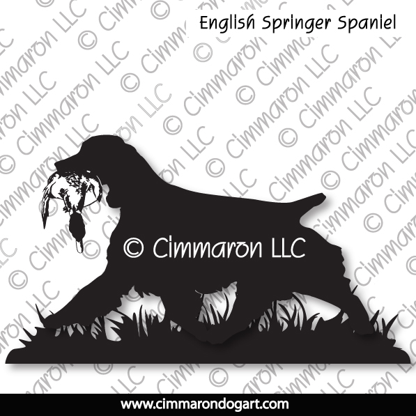 English Springer Spaniel Field Silhouette 009