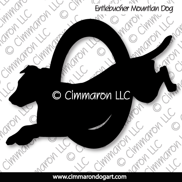 Entlebucher Mountain Dog Agility Silhouette 010