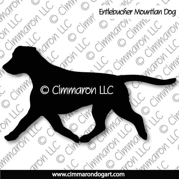 Entlebucher Mountain Dog Moving Silhouette 009