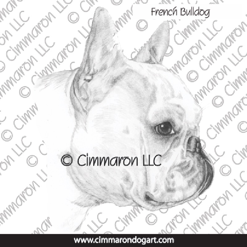 French Bulldog Black-White Sketch 005