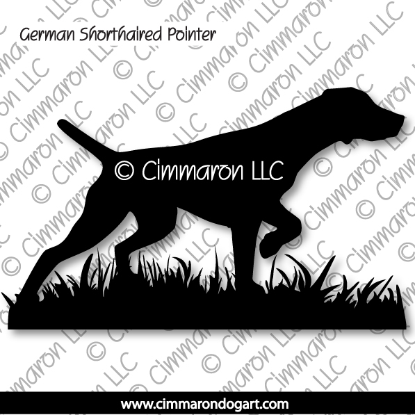 German Shorthaired Pointer Field Silhouette 005
