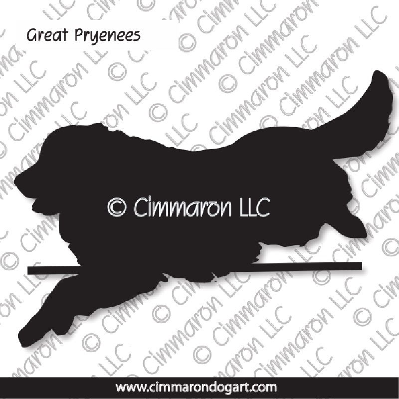 Great Pyrenees Jumping Silhouette 004
