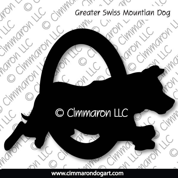 Greater Swiss Mountain Dog Agility Silhouette 003