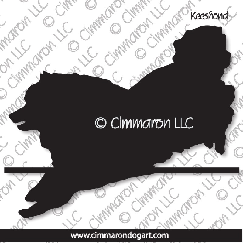 Keeshond Jumping Silhouette 004