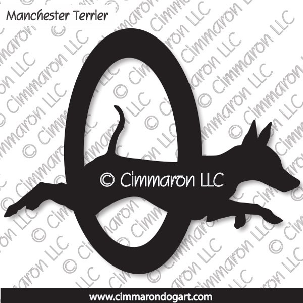 Manchester Terrier (Standard) Agility Silhouette 003