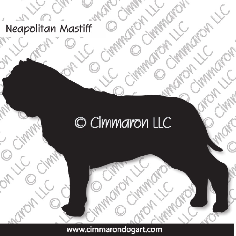 Neapolitan Mastiff Standing Silhouette 002