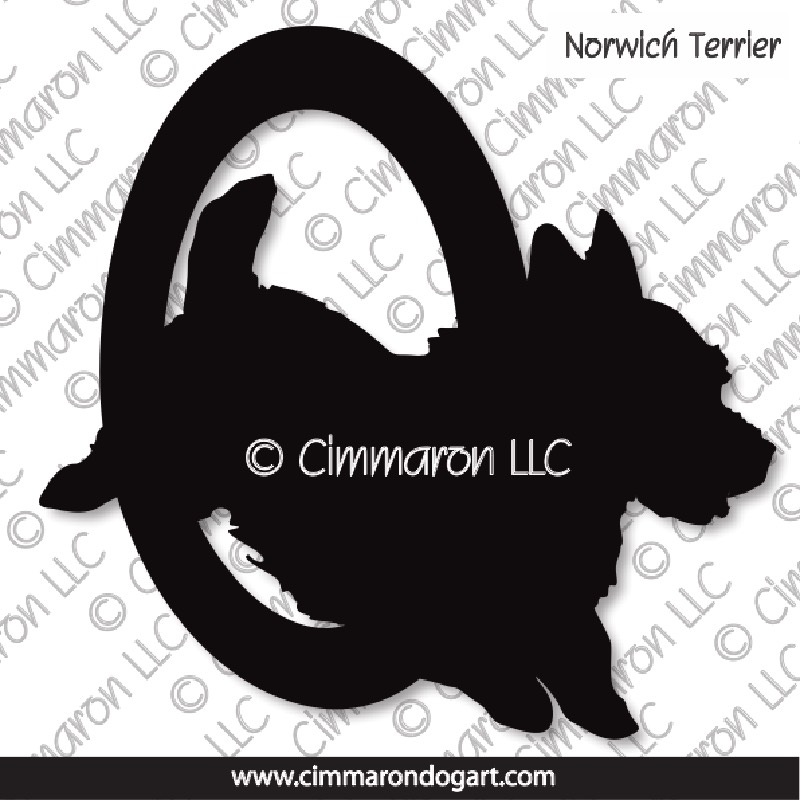 Norwich Terrier Agility Silhouette 003