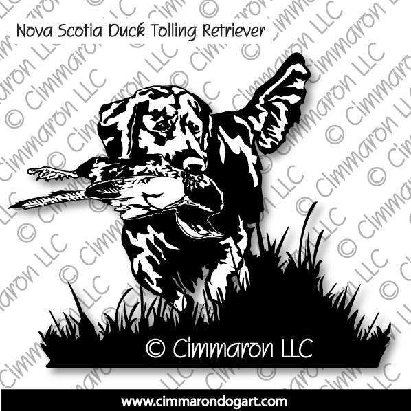 Nova Scotia Duck Tolling Retriever Field Silhouette 005