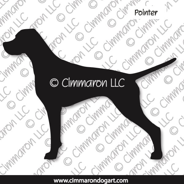 Pointer Standing Silhouette 002