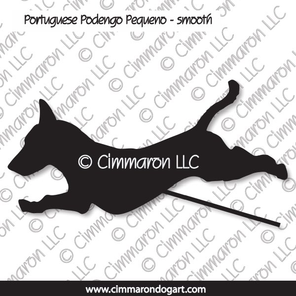 Portuguese Podengo Pequeno Smooth Jumping Silhouette 008