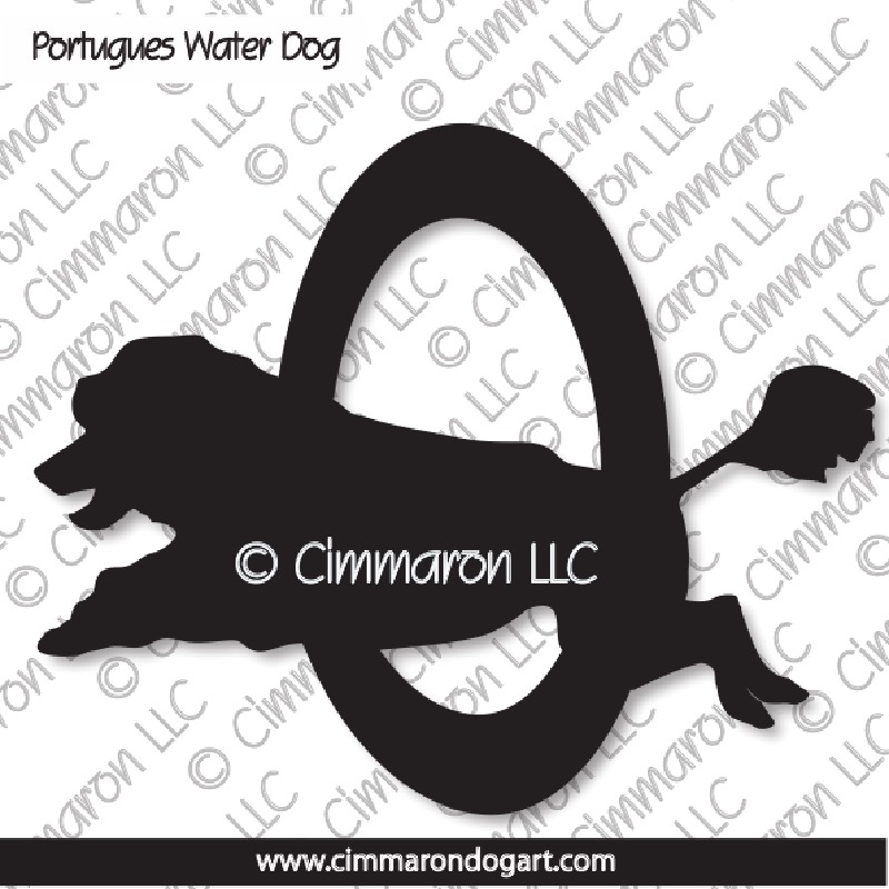 Portuguese Water Dog Agility Silhouette 003