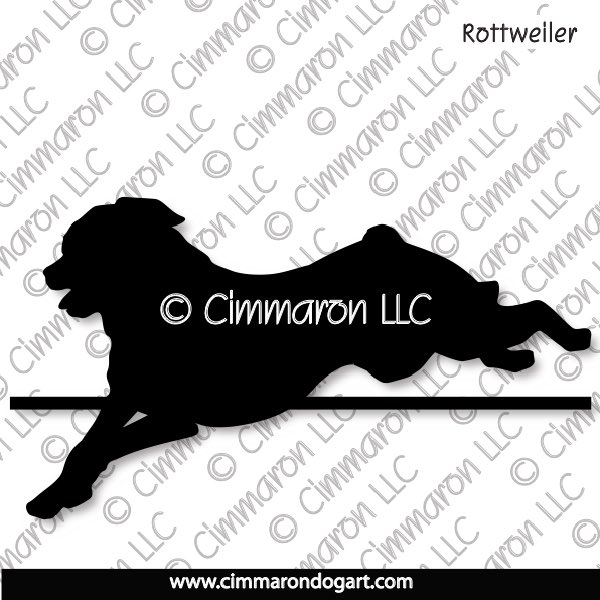 Rottweiler Jumping Silhouette 006