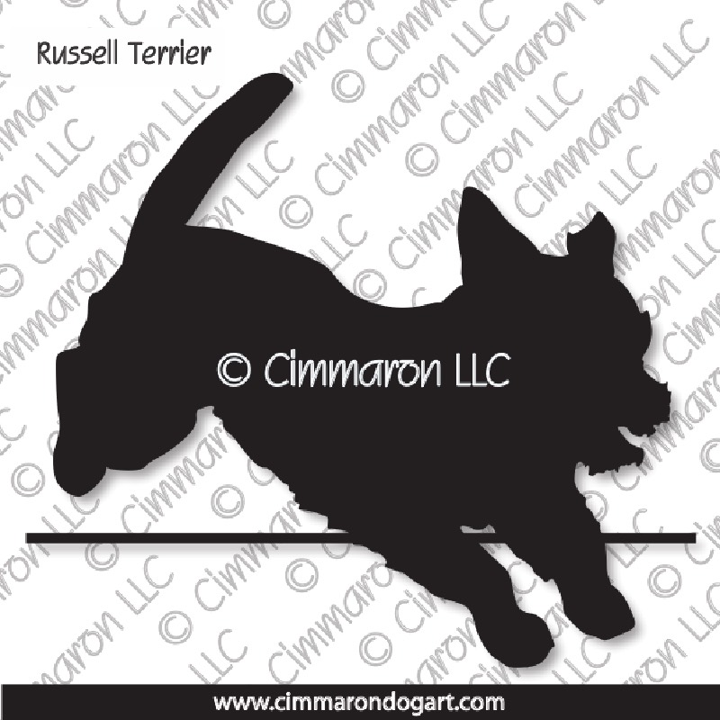 Russell Terrier Jumping Silhouette 005