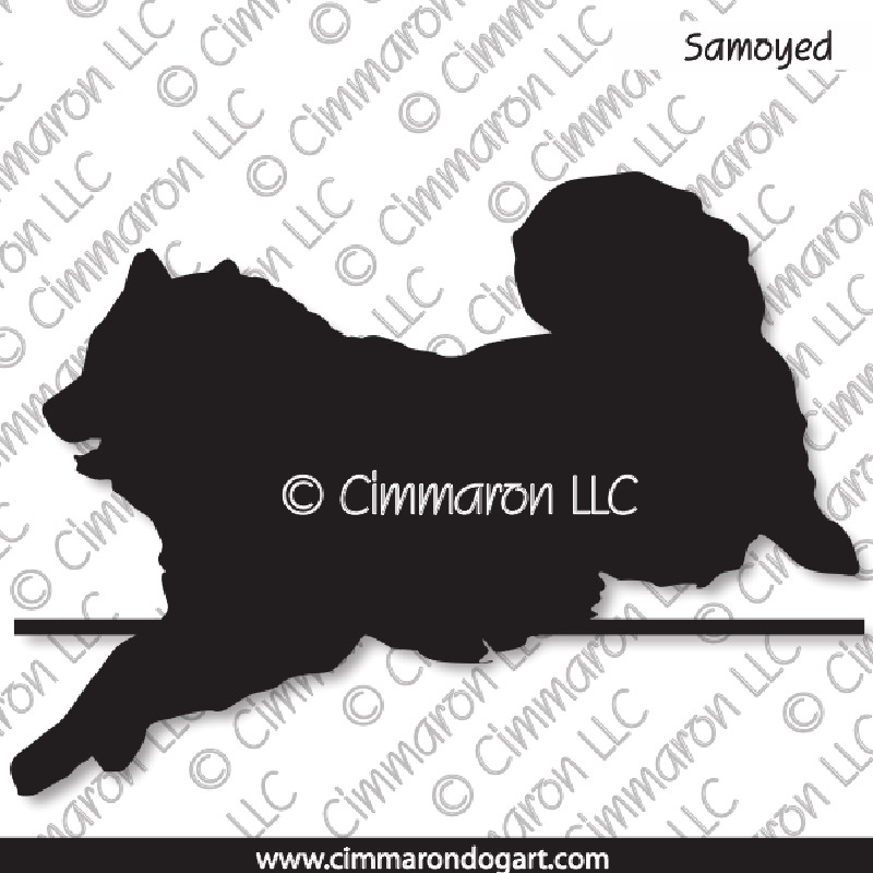 Samoyed Jumping Silhouette 005