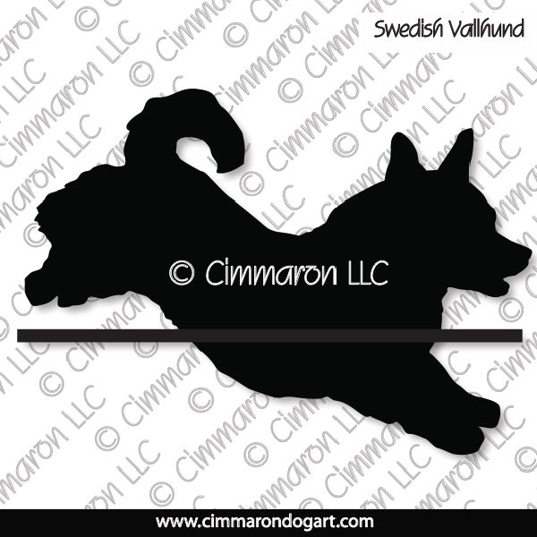 Swedish Vallhund Jumping Silhouette 008