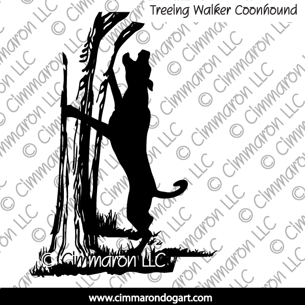 Treeing Walker Coonhound Silhouette 005