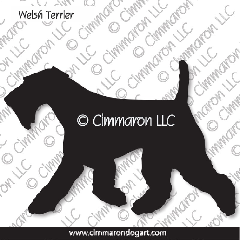 Welsh Terrier Gaiting Silhouette 003
