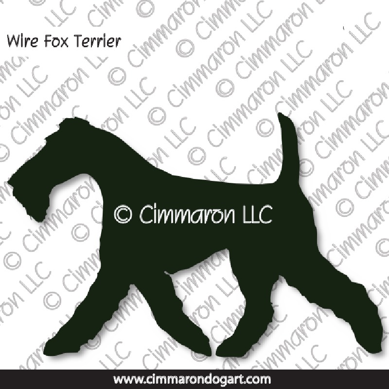 Wire Fox Terrier Gaiting Silhouette 003