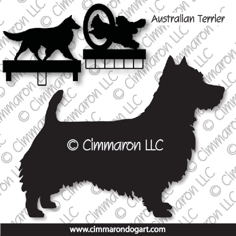 au-ter001ls - Australian Terrier MACH Bars-Rosette Bars