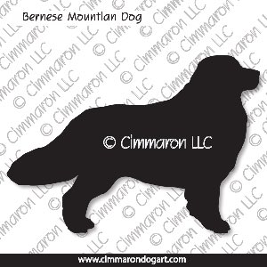 bmd002d - Bernese Mountain Dog Standing Decal