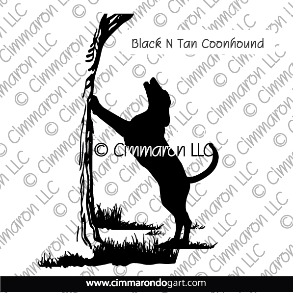 btcoon005tote - Black And Tan Coonhound Treeing Tote Bag