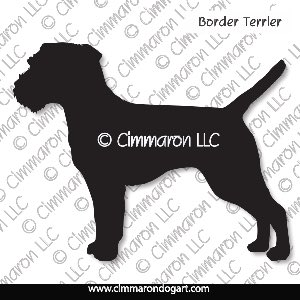 brter001d - Border Terrier Decal