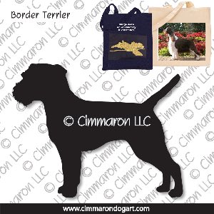 brter001tote - Border Terrier Tote Bag