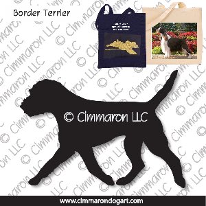 brter002tote - Border Terrier Gaiting Tote Bag