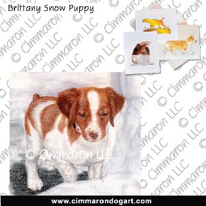 britt026n - Brittany Snow Puppy Note Cards