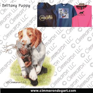 britt024t - Brittany Puppy N Quail Custom Shirts