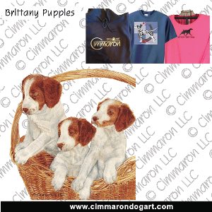 britt025t - Brittany Puppies in a Basket Custom Shirts