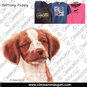 britt030t - Brittany Puppy Portrait Custom Shirts