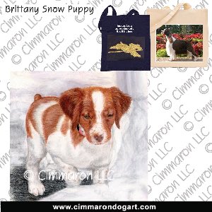 britt026tote - Brittany Snow Puppy Tote Bag