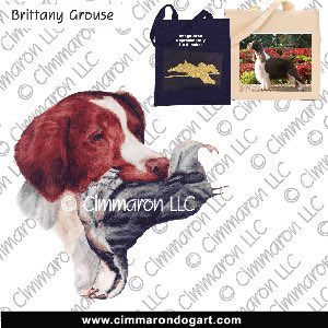 britt043tote - Brittany With Grouse Color Tote Bag