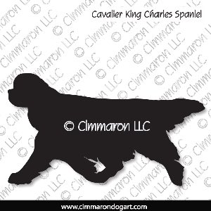 cavalier002d - Cavalier King Charles Spaniel Gaiting Decal