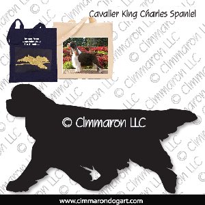 cavalier002tote - Cavalier King Charles Spaniel Gaiting Tote Bag